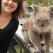 Helen and koala at Koala Conservation Centre on Phillip Island