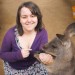 Лена и кенгуру (в Bonorong Wildlife Sanctuary в Тасмании)